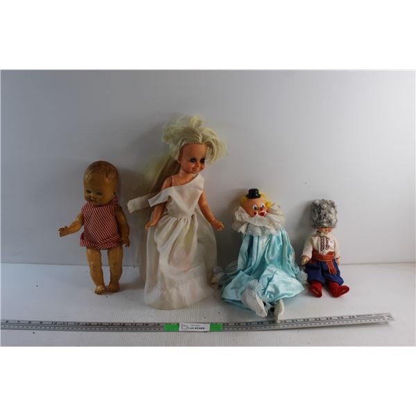 (4) Dolls - Clown, Cossack and Barbie