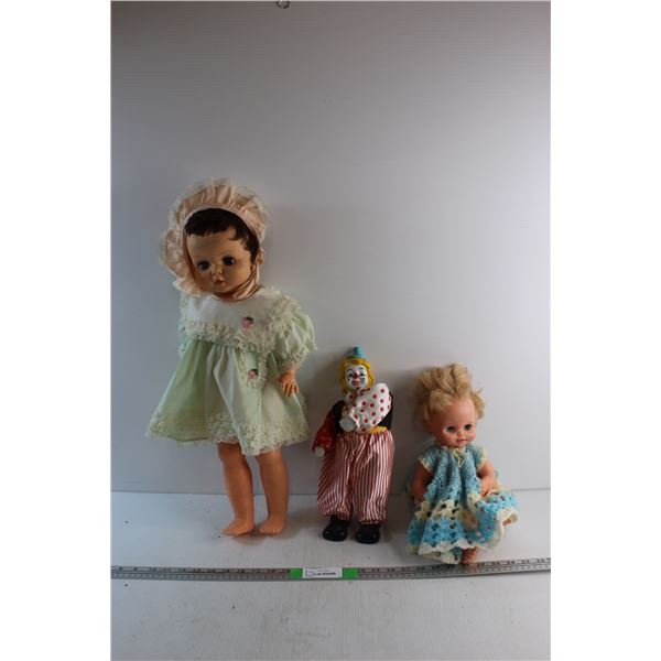 (3) Dolls - Baby and Clown