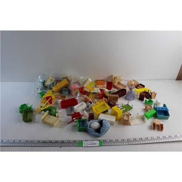 Children's Doll and Toy Furniture Lot