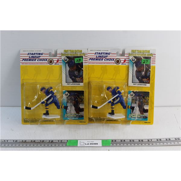 (2) First Year Edition Pat LaFontaine Figurines - Sealed