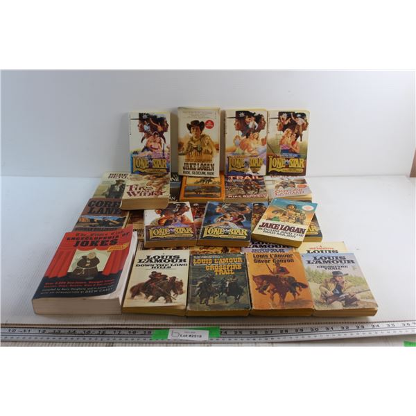 (10+) Vintage Wild West Books - Norman Zollinger, Jake Logan and Louis L'amour