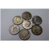 Image 4 : (2) U.S. Dollar Coins (1974 - 76) - (7) Half Dollar (1968 - 90) - (5) Quarters (1979 80)