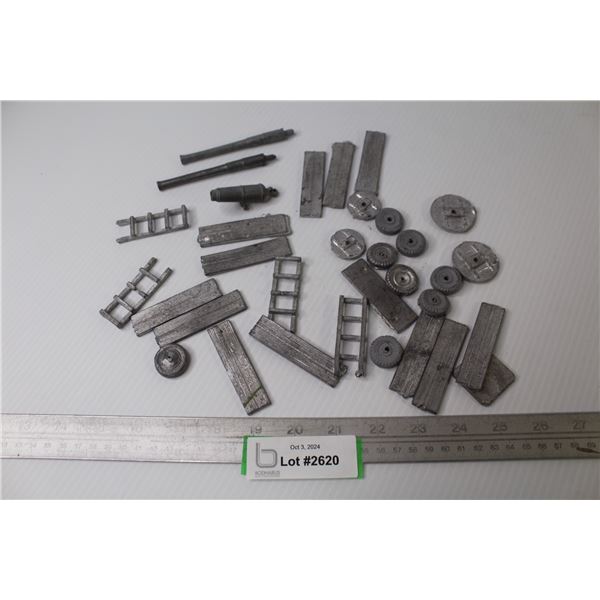 Lead Objects - Wheels - Ladders - Flat Pieces - Cannons