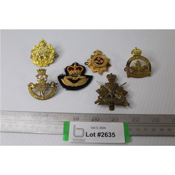 Officers Cap Badge - Generals Service Cap Badge - Cad Cadets Cap Badge - RCAF Air Force Kings Crown 