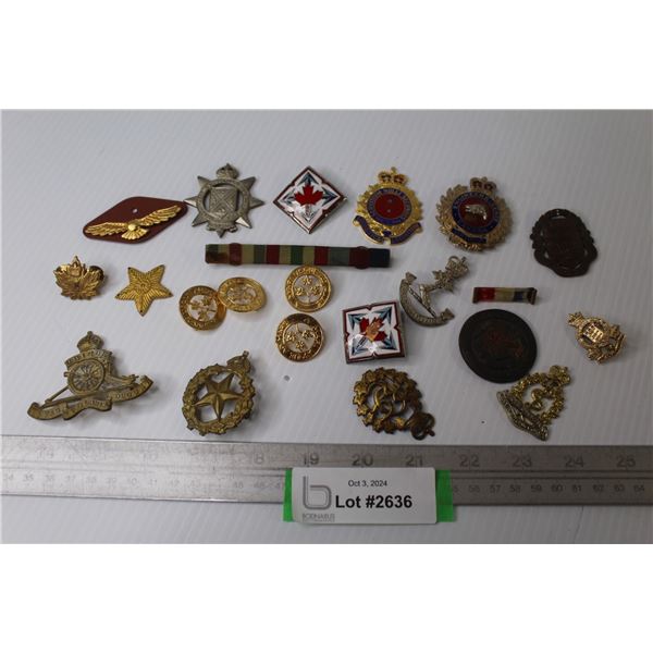 Random Cad Military Cap Badges (w/minor repairs)