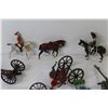 Image 3 : Metal Calvary Figures on Horse Back - Cannons & Wagons (some needing repair)