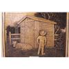 Image 3 : Greener Pastures - Embossed Plastic Picture of Boy at Outhouse