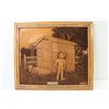 Image 4 : Greener Pastures - Embossed Plastic Picture of Boy at Outhouse