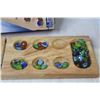 Image 7 : Mancala Folding Marble Game - Coffee Grinder - K&R PrePass Digital Alarm Clock (as is)