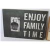 Image 3 : Enjoy Family Time 4" x 6" Photo Frame - Relax w/ Wall Hanger Saying on Wood - Face Carved on Branch