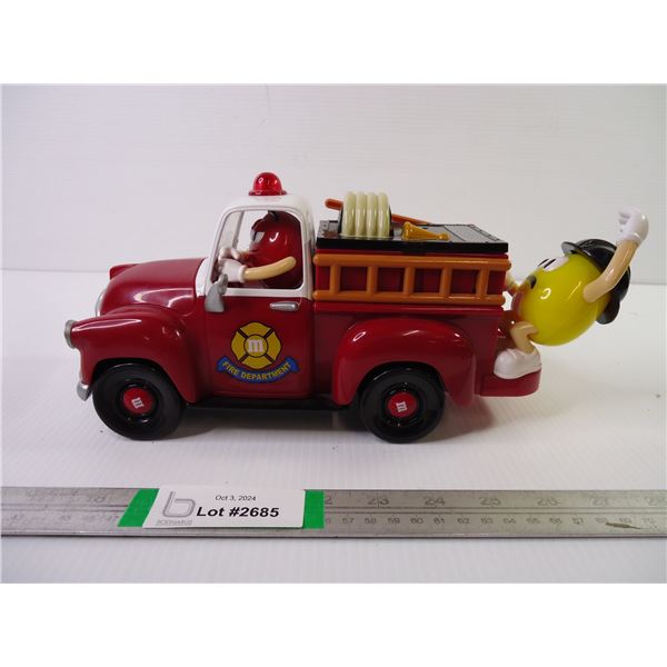 M&M's Fire Truck Candy Dispenser Red