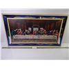 Image 1 : The Last Supper in Blue/Mirror Frame- 32"x18"