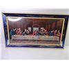 Image 2 : The Last Supper in Blue/Mirror Frame- 32"x18"
