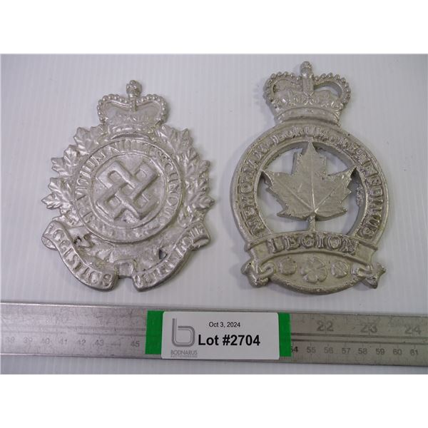 (2) Crafted Canadian Badges