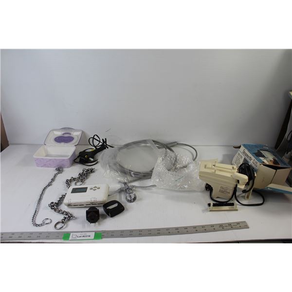 Hot Glue Gun - tested Powers On, Sewer Snake, Honeywell Thermostat Controller, Steamette Steamer - A