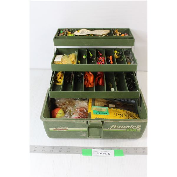 Fenwick 1060 Tackle Box With Assorted Hooks