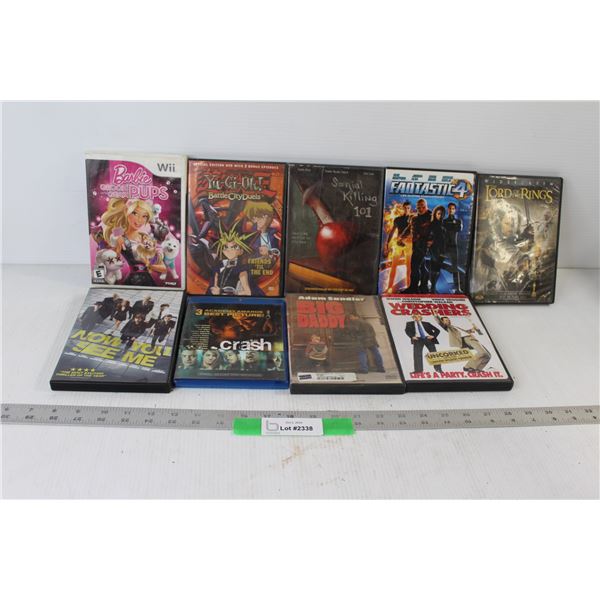 (9) DVD Blu-Ray Movies - Now You See me, Big Daddy, Lord Of The Rings, etc.