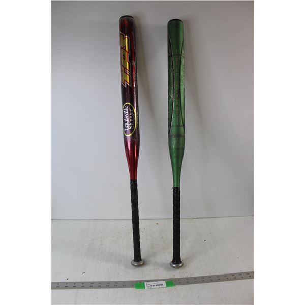(2) Metal Softball Bats - 34"