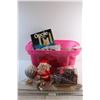 Image 1 : * Plastic Tote and Assorted Christmas Ornaments