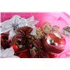 Image 6 : * Plastic Tote and Assorted Christmas Ornaments