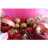 Image 7 : * Plastic Tote and Assorted Christmas Ornaments