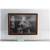 Image 1 : Johnny Cash Framed Holographic Picture 15'' x 11''