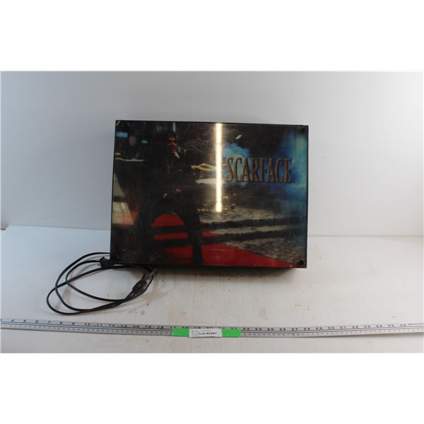 Scarface Light Up Sign 18'' x 14'' - As Is