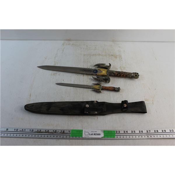 (2) Decorative Knives with Sheath