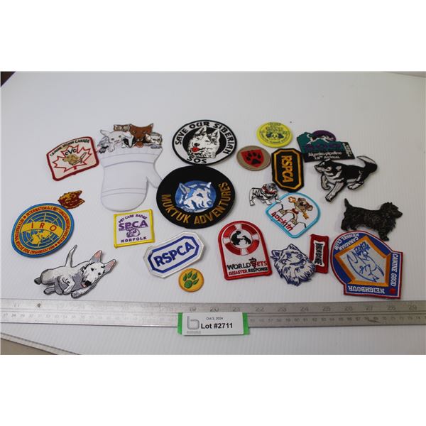 (20+) Canine Dog SPSC Sew-on Patches & Button