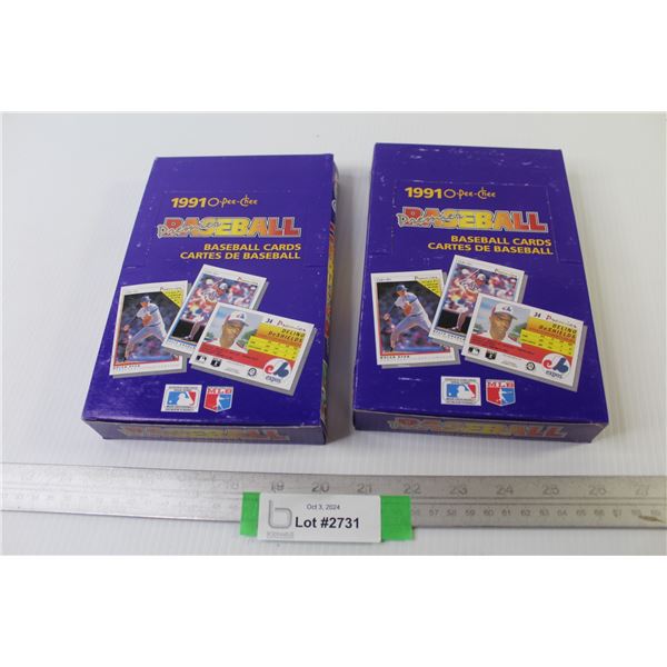 (2) Boxes of 1991 O-Pee-Chee Premium Baseball Cards