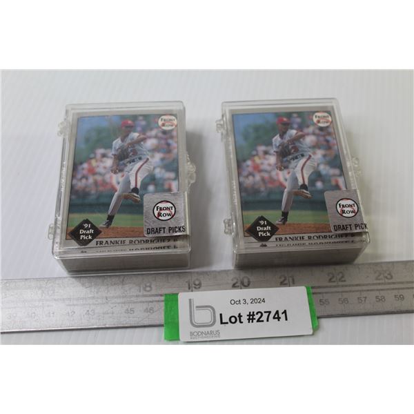(2) 1991 Front Row Set Baseball Draft Pick Cards - Sealed w/ Certificates of Authenticity
