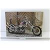 Image 1 : Cardboard Shovelhead Motorcycle Chopper Picture (16 1/2" x 11 1/2")