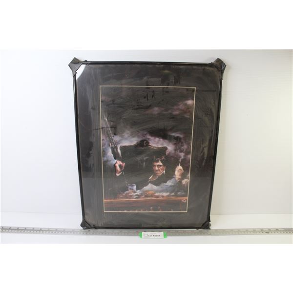 Framed Al Pacino Poster (frame is taped)