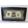 Image 1 : Scarface Money Poster - (framed behind glass - 16' x 7" - frame 20 1/2" x 11 1/2")