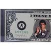 Image 2 : Scarface Money Poster - (framed behind glass - 16' x 7" - frame 20 1/2" x 11 1/2")