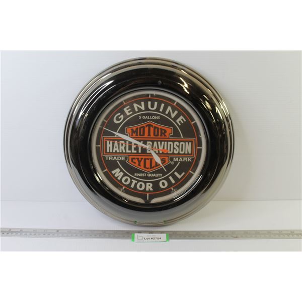 Harley Davidson - Genuine Motor Oil Clock (Needs Battery - as is)