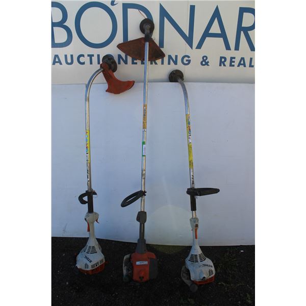 ** (3) Stihl Gas Powered Whipper Snippers - as is, see pictures