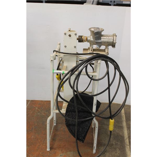 * Custom Built Industrial Meat Grinder & Heavy Duty Extension Cord - Powers On - 46" High x 20" Wide