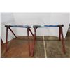Image 1 : * (2) Custom Built Metal Saw Horses - 28" Tall x 29.5" Wide x 2ft Wide