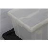 Image 2 : * (2) Storage Totes - Clear & Black - 29.5" Long x 20" Wide x 14.5: Tall