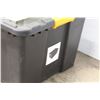 Image 3 : * (2) Storage Totes - Clear & Black - 29.5" Long x 20" Wide x 14.5: Tall