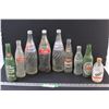 Image 1 : (9) Vintage Glass Bottles: 7-up, Pepsi, Coca Cola, Hires, Fanta, Misc. in Tote (Tote Not Pictured)