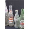 Image 3 : (9) Vintage Glass Bottles: 7-up, Pepsi, Coca Cola, Hires, Fanta, Misc. in Tote (Tote Not Pictured)