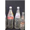 Image 4 : (9) Vintage Glass Bottles: 7-up, Pepsi, Coca Cola, Hires, Fanta, Misc. in Tote (Tote Not Pictured)