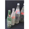 Image 5 : (9) Vintage Glass Bottles: 7-up, Pepsi, Coca Cola, Hires, Fanta, Misc. in Tote (Tote Not Pictured)