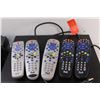 Image 5 : Bell HDTV Receiver (Powers On) & (5) Remotes & Surge Protector (as is)