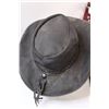 Image 5 : Soft Leather Hat (Size XXL) & Blue Sunglasses, Leather Satchel & Holster