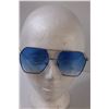 Image 6 : Soft Leather Hat (Size XXL) & Blue Sunglasses, Leather Satchel & Holster