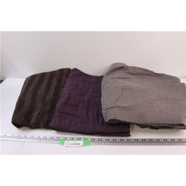 (3) Flat Sheets - Approx Queen/Double Size - Assorted