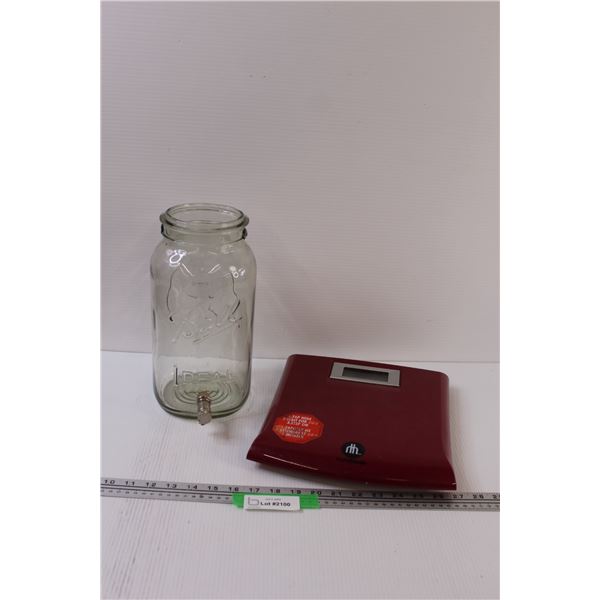 Ball Drink Dispenser (No Lid) & HomeTrends Weigh Scale